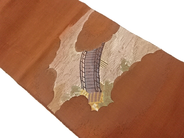 JAPANESE NAGOYA OBI / TSUMUGI / WOVEN STRIPE